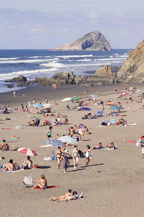 Bañistas en la playa