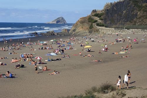 Bañistas en la playa