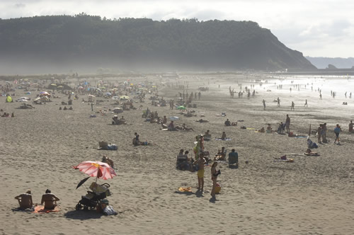 Bañistas en la playa